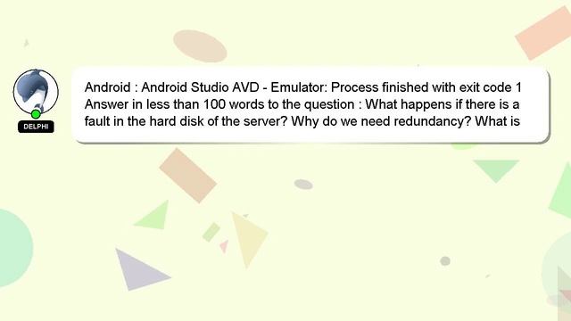 Android : Android Studio AVD - Emulator: Process finished with exit code 1 смотреть онлайн