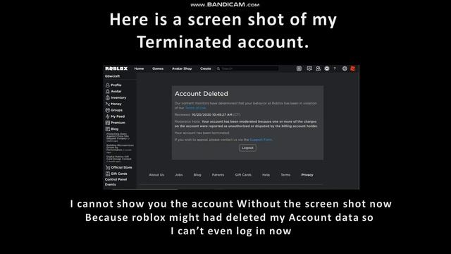 How my ROBLOX account got FASELY terminated.... смотреть онлайн
