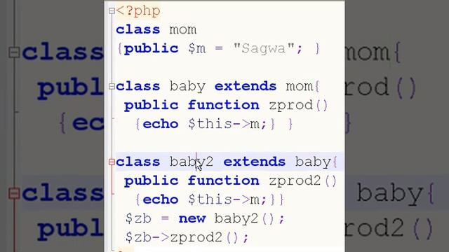 PHP Classes GrandChild Class Extended смотреть онлайн