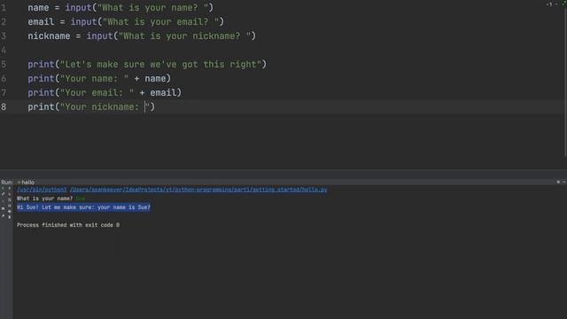 Learn Python Programming | 1.2 Information from the user смотреть онлайн