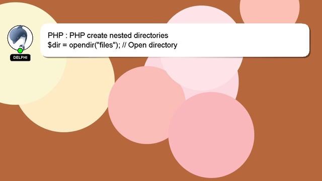PHP : PHP create nested directories смотреть онлайн