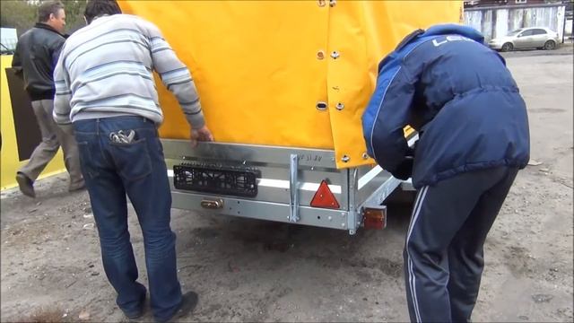 Тент прицепа Avtos. Монтаж тента прицепа на каркас. смотреть онлайн