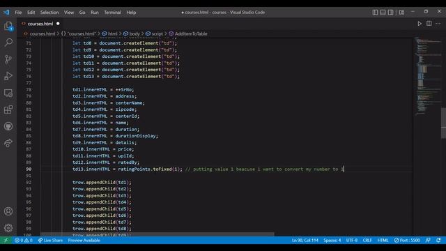 How to Roundoff or Convert any value to 1 Decimal Point in HTML ? || Firestore Database List Table смотреть онлайн