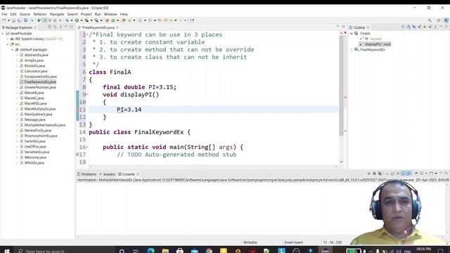 Java OOPS -30: Final keyword in Java | CS Teachers DSSSB/HSSC/KVS/NET смотреть онлайн