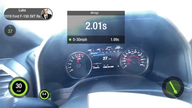 2019 Ford F-150 Raptor 0-60 MPH (0-100 KM/H) Attempt 2 смотреть онлайн