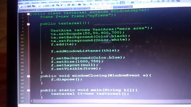 create textArea using Java awt смотреть онлайн
