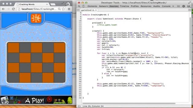 Game play animations using phaser.io - Game Dev Daily #3 смотреть онлайн