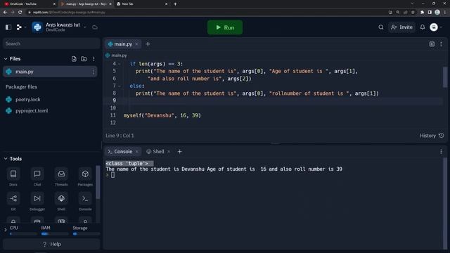 **args and **kwargs in python Hindi смотреть онлайн