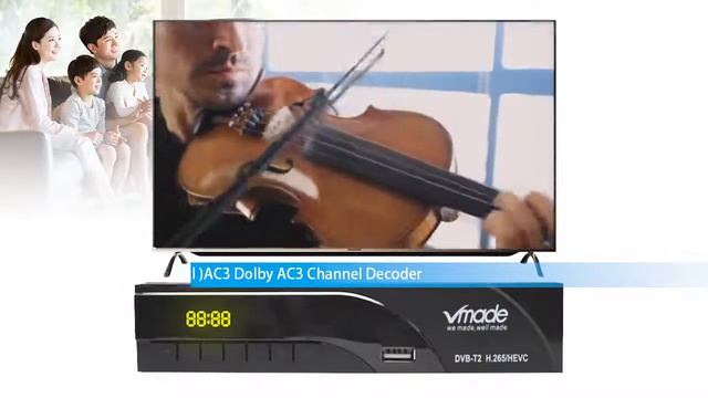 Vmade 2019 новейший Dvb T/dvb T2, встроенный Rj45 H.265/ Hevc Hd цифровой ресивер, поддержка Youtub