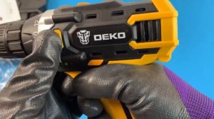 Шуруповерт Deko Распаковка и пример работы