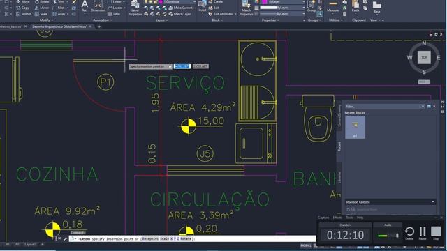 Aprenda a como criar e inserir blocos no AutoCAD, todas as versões смотреть онлайн