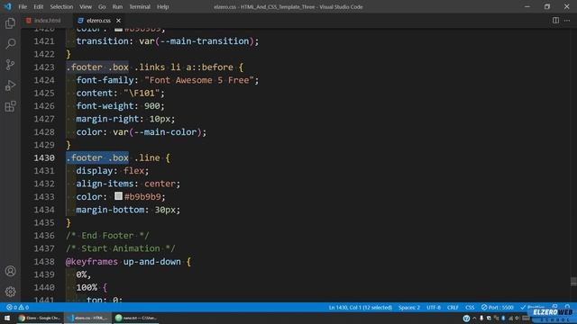 [Arabic] HTML & CSS Template Three 2021 - #31 - Footer Section Part 2 смотреть онлайн