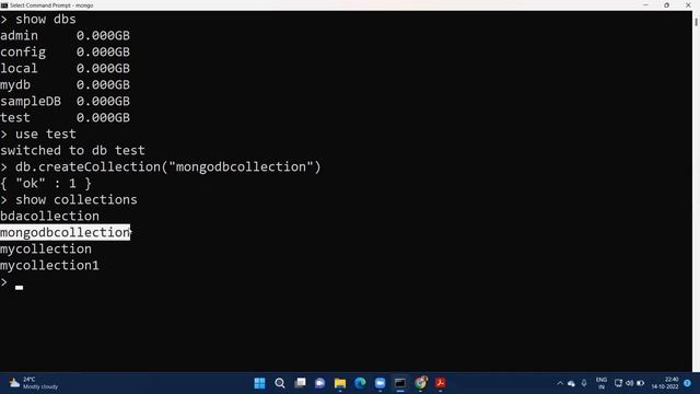 BIG DATA ANALYTICS: MongoDB - Create and Drop Collection смотреть онлайн