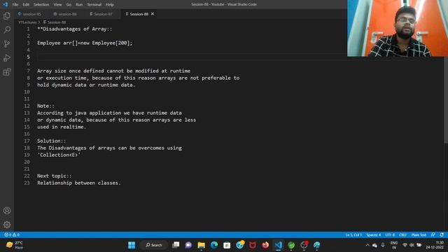 Disadvantages of Array | Session-88 | Java | Heapcode смотреть онлайн