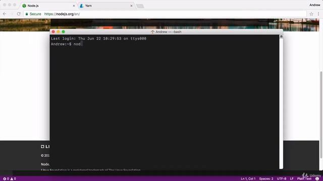 2. Setting up Your Environment: Installing Node js & Yarn (3/3) смотреть онлайн