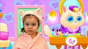 Полная История для детей как Арина попала в игру к котику Bubbu