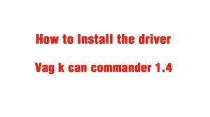 VAG K+CAN Commander 1 4 installation video
