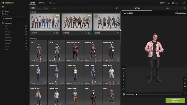 Download Rigged 3D Models and 3D Motions from ActorCore - The Best Asset Store for 3D Animation смотреть онлайн