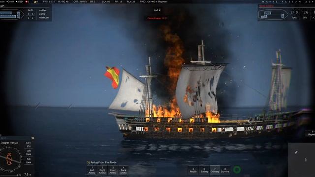 Naval Action - Constitution Massive Explosion !! смотреть онлайн