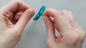 Браслет на резинке с бирюзой. Мастер-класс. Своими руками. Handmade. Bracelet.