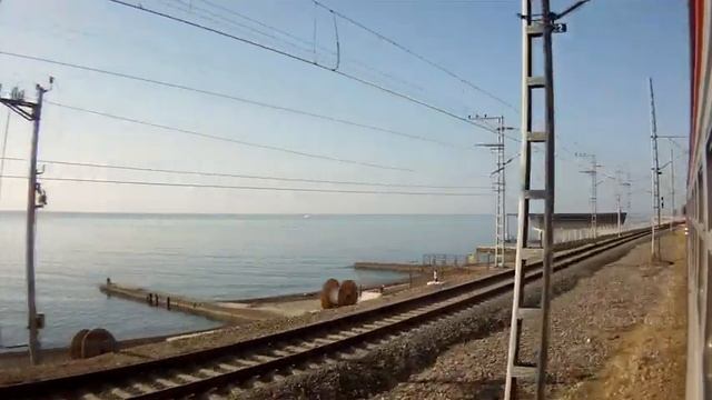 Адлер- Сочи вид из окна ЭД-4м смотреть онлайн