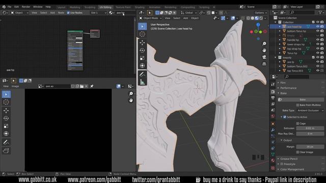 Axe - Detailed Game Objects -- P18 - Ambient Occlusion Maps in Detail смотреть онлайн