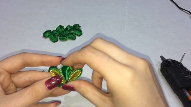 Новогодние бантики. Канзаши. МК. смотреть онлайн