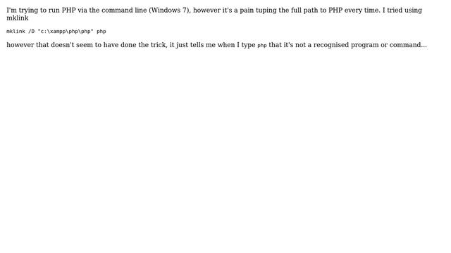 Windows: Run PHP via command line from htdocs смотреть онлайн