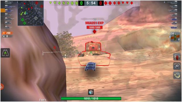 Wot Blitz! Просто зашедший фугас от ИСУ152 в лицо Гуся! смотреть онлайн