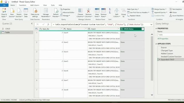 Insert/Delete into Database From Power Query ✨ | CRUD Operations into Database Using Power query ?✨ смотреть онлайн