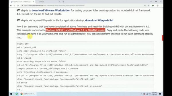 Add  net framework in winPE Windows Preinstallation Environment part 1