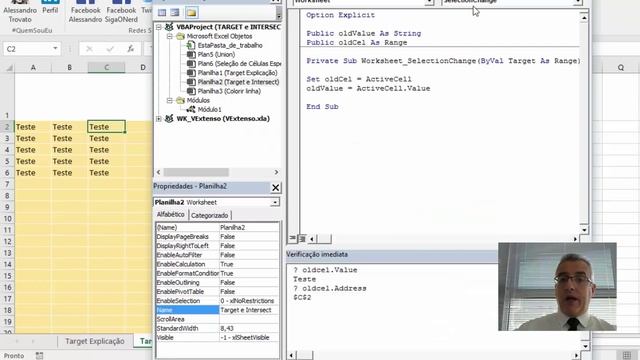#89 - Excel VBA - Instrução INTERSECT e TARGET (argumento) смотреть онлайн