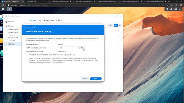 Synology DS420+  Cache Config WD Black nvme 1TB & Samsung 980 nvme m 2 500GB смотреть онлайн