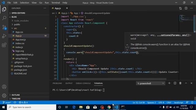 React tutorial in Hindi #26 shouldComponentUpdate life cycle method смотреть онлайн