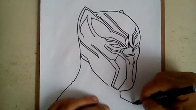 Como Dibujar A Pantera Negra / HOW TO DRAW A BLACK PANTHER