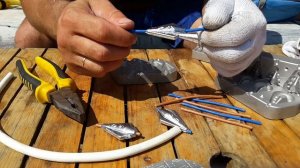 Литьё скользящих грузил.