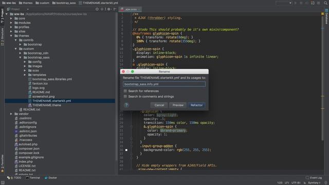 Using Bootstrap 3 in Drupal 8, 3.2: Create Sass Sub-theme смотреть онлайн