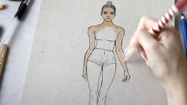 Fashion art/Наряд из ватных палочек смотреть онлайн