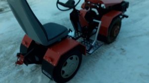 Самодельная переломка на базе мотоблока МТЗ с самодельным адаптером. Mini tractor based on motobloc