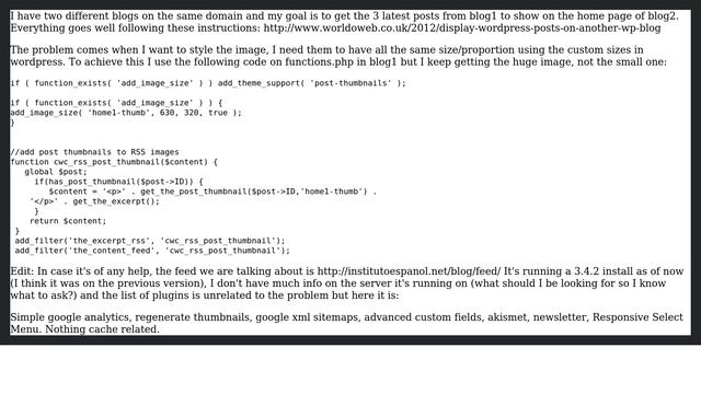 Wordpress: Add a Post Thumbnail to an RSS Feed with custom size (2 Solutions!!) смотреть онлайн