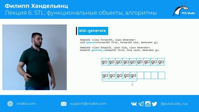 Лекция 6. STL: функциональные объекты, алгоритмы смотреть онлайн