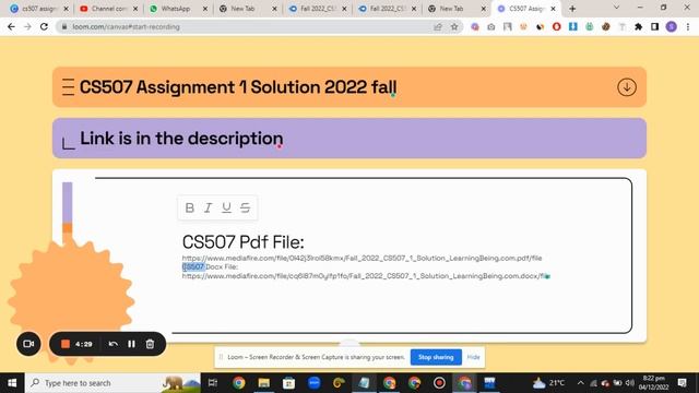 CS507 Assignment 1 solution 2022 .docx & pdf file смотреть онлайн