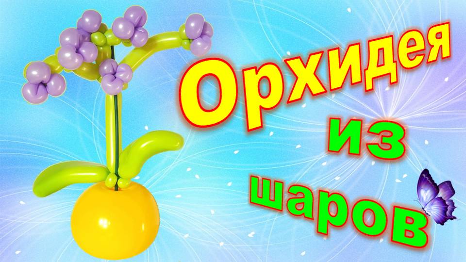 Орхидеи из шаров. Цветы. Мастер класс. Balloon orchids. Flowers. Balloons. DIY. Hand made. How make смотреть онлайн
