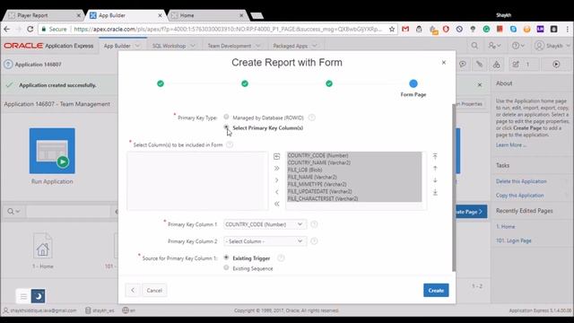 Oracle Apex - Creating application with form and report смотреть онлайн