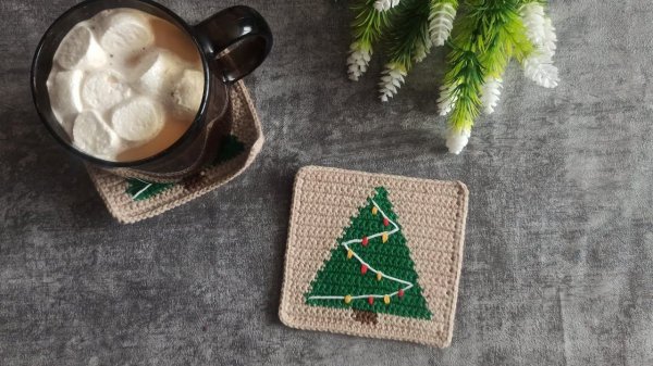 Подставка под кружку за 2 часа. Мастер-класс по вязанию крючком