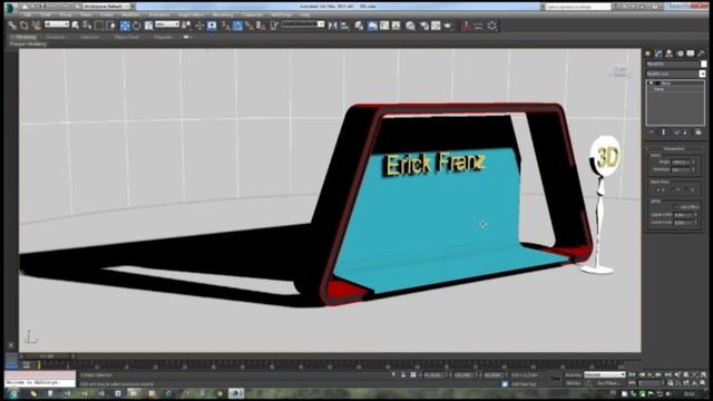 AutoCAD + 3ds max + Vray - Mini Stand 3D смотреть онлайн