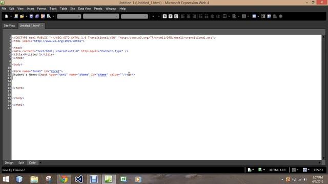 PHP   Setting Up The Form