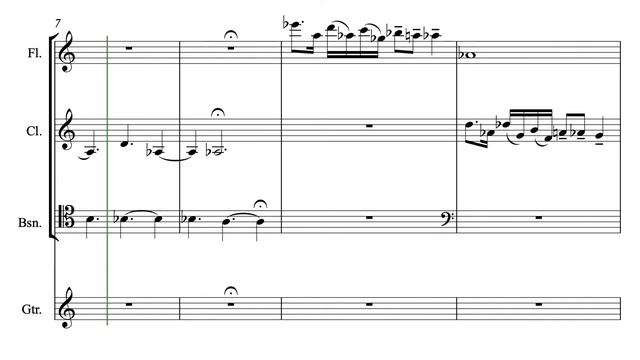 Daniel Burwasser: QUARTET for flute, clarinet, bassoon, and guitar (1984/rev 2020)) VIDEO SCORE смотреть онлайн