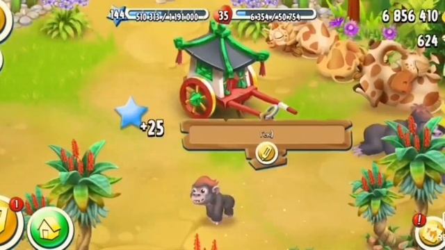 #HayDay Заповедник Новое животное детеныш гориллы Семейство в сборе?