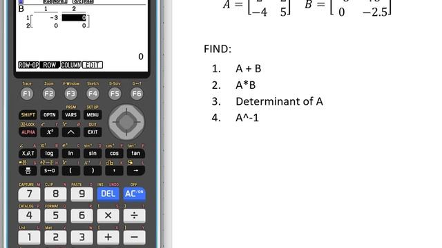 Entering and Calculating with Matrices w/Casio fx-CG50 Prizm Graphing Calculator смотреть онлайн